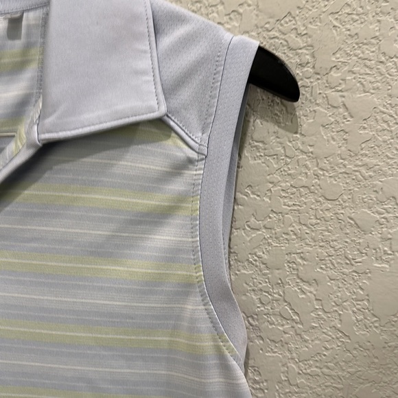 Pebble Beach Women’s Blue Luxe Performance Sleeveless Golf Polo Size L - Picture 6 of 7